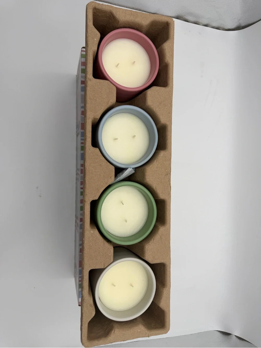 Bellevue Luxury Candles 4 Pc Soy Blend Candle Set 10 oz Ceramic Jars NEW